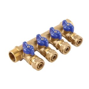 מחלק איטלקי כחול + ברזונים  3/4 - 2 יציאות NTM