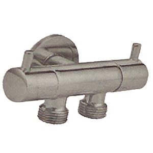 ברז זוויתי כפול מפואר 2 יציאות 1/2 אינץ 80-1220 איקן