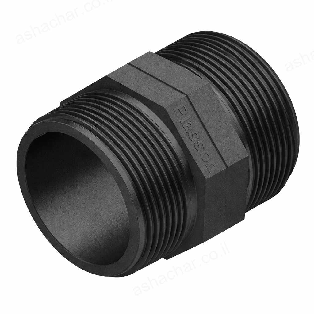 ניפל פלסטיק 1/2 אינץ כפול שחור