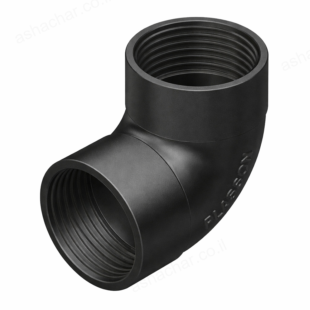 זוית פלסטיק 1 שחור