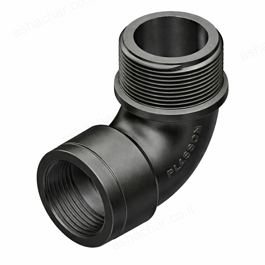 זוית פלסטיק 3/4 אינץ ח.פ. שחור