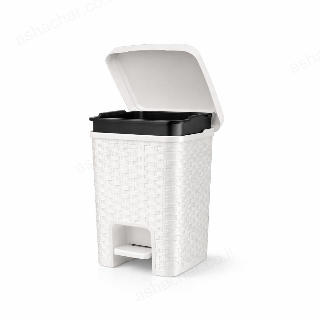 פח פדל מרובע 6 ליטר ראטן אפור