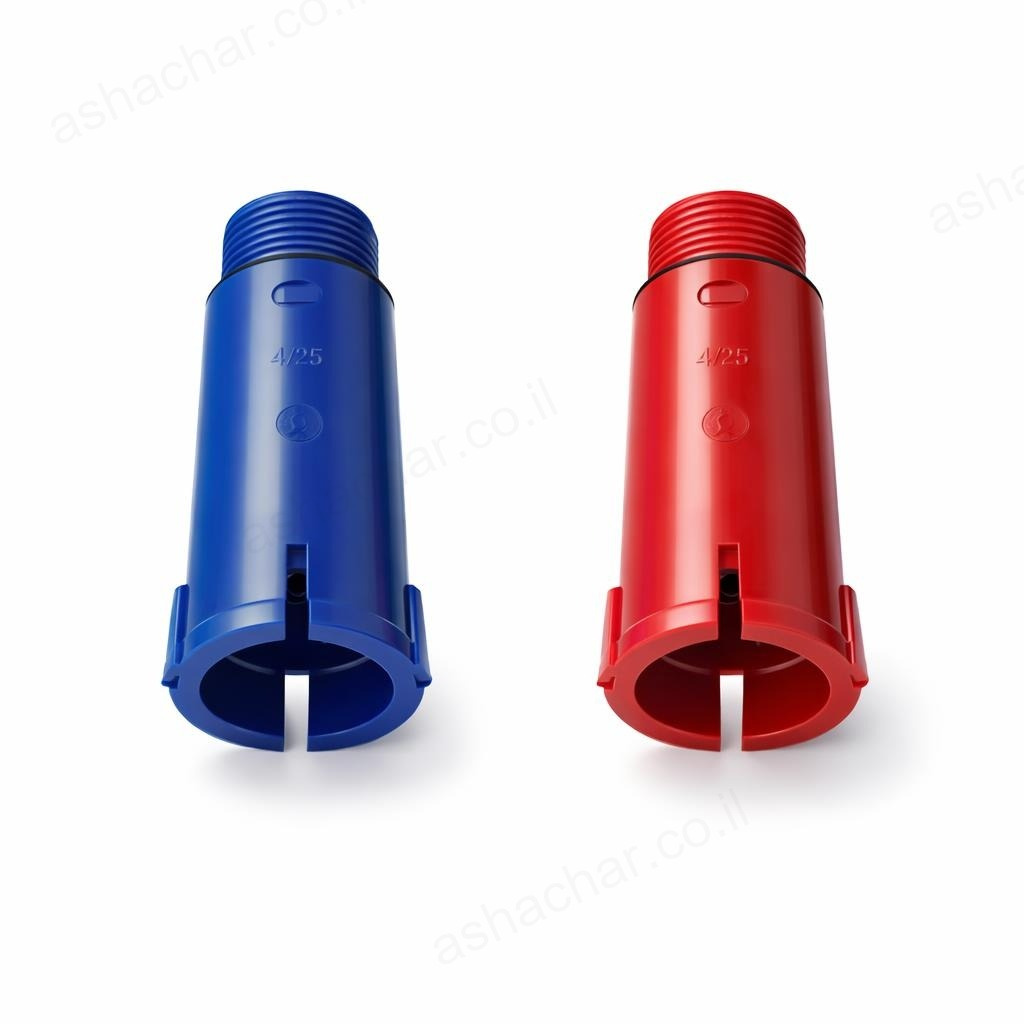 פקק פלסטיק זמני 1/2 אדום