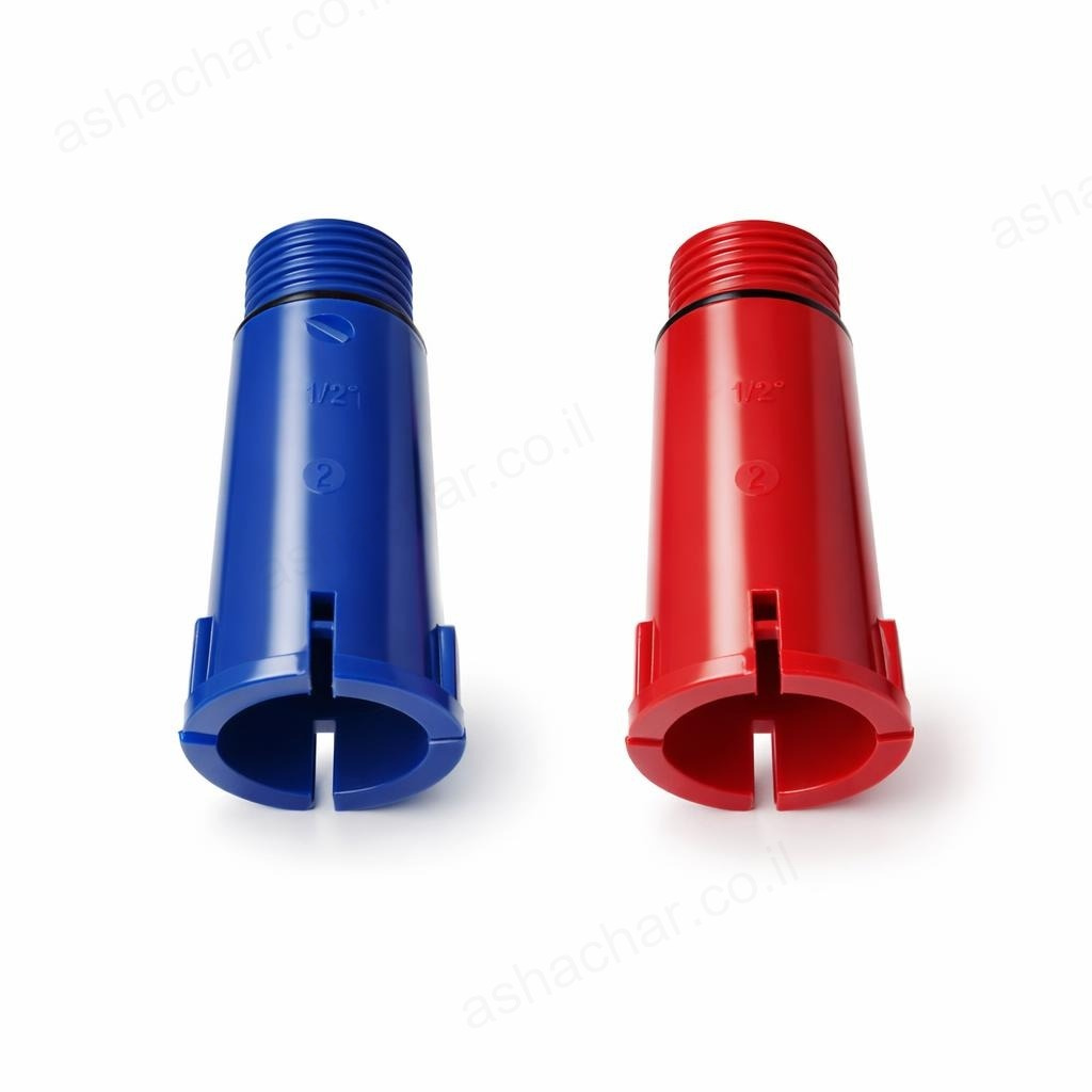 פקק פלסטיק זמני 1/2 כחול