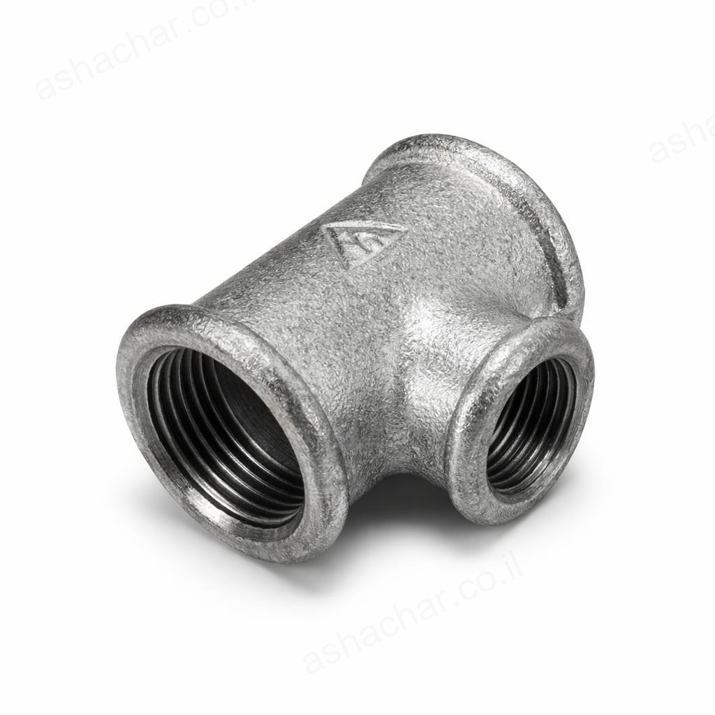 אינץ 1/2 T מעבר מגולוון - פנים/פנים/פנים