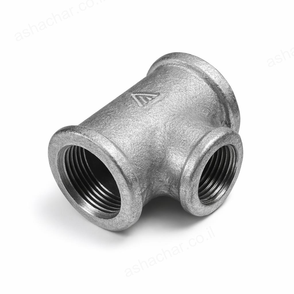 T מעבר מגולוון 1/2 אינץ - 2 פנים/פנים/פנים