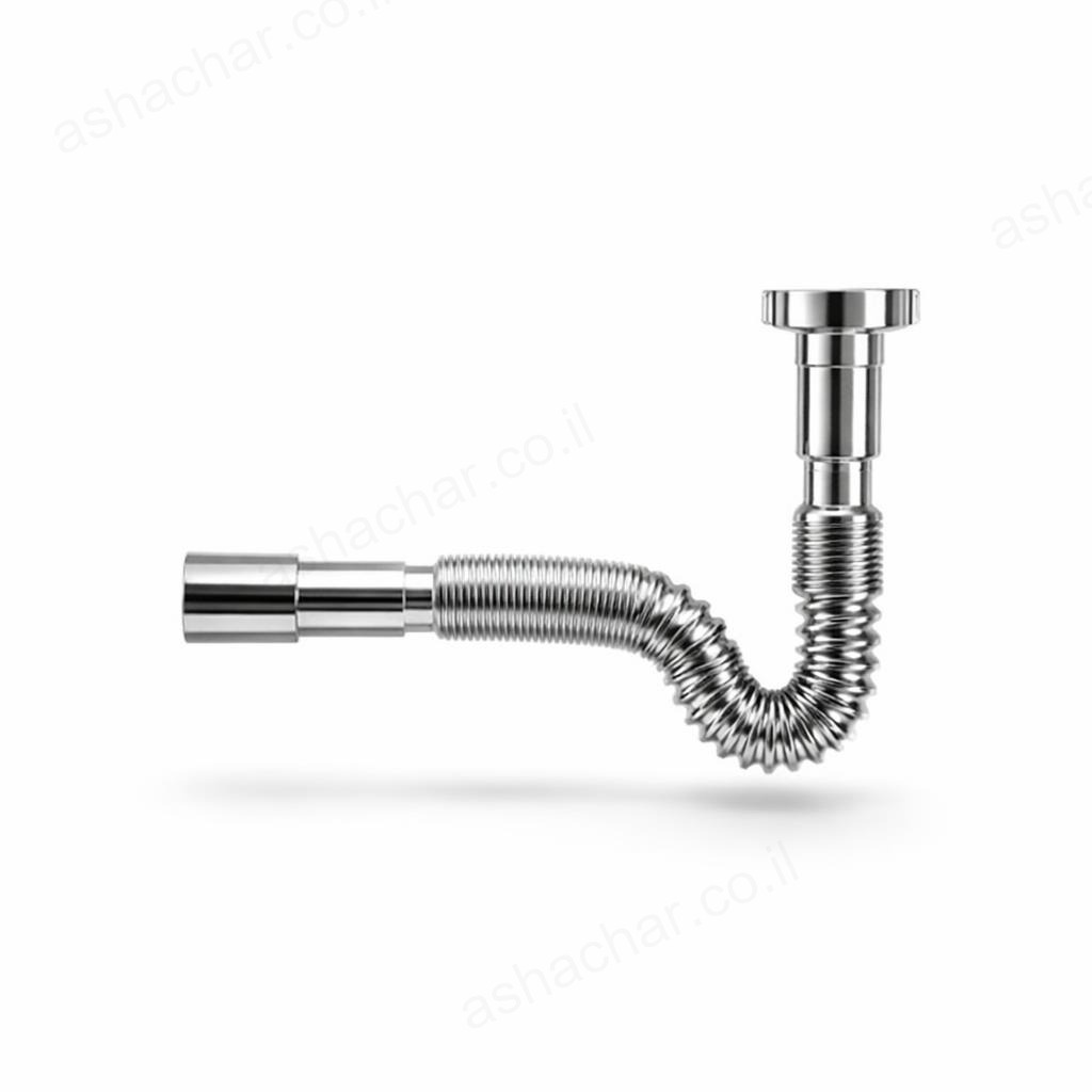 סיפון שרשורי 1.1/4 אינץ מצופה ניקל ריט