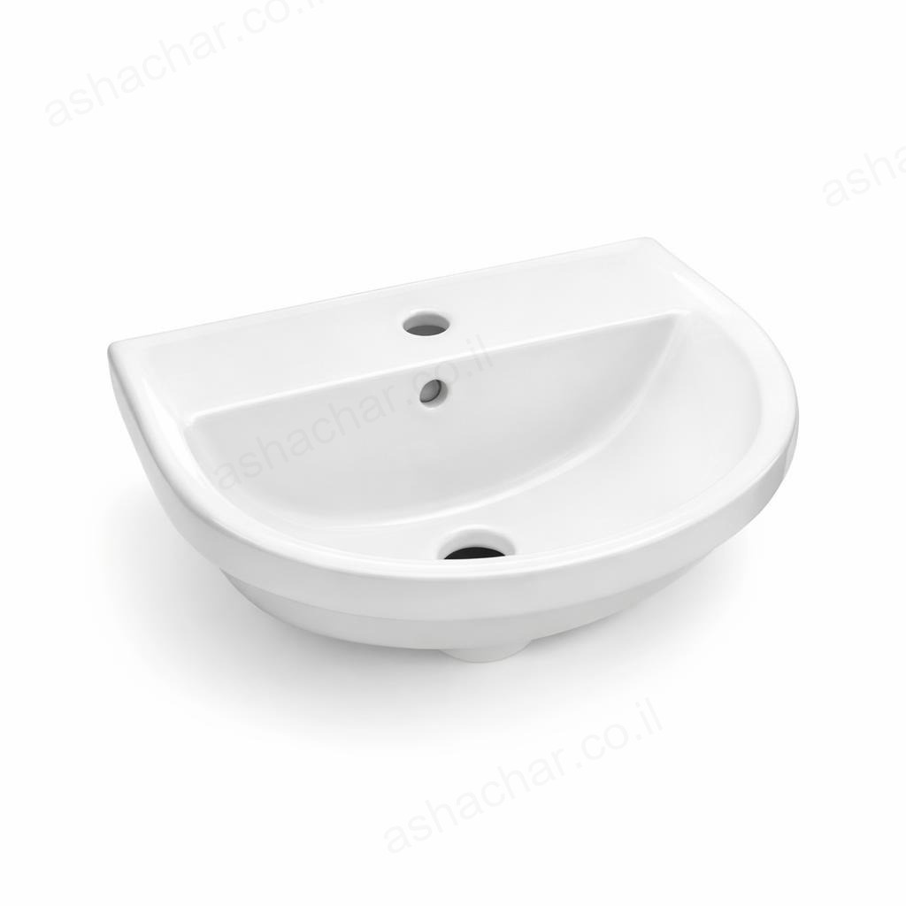 כיור 40 קטן לבן + חור חוץ