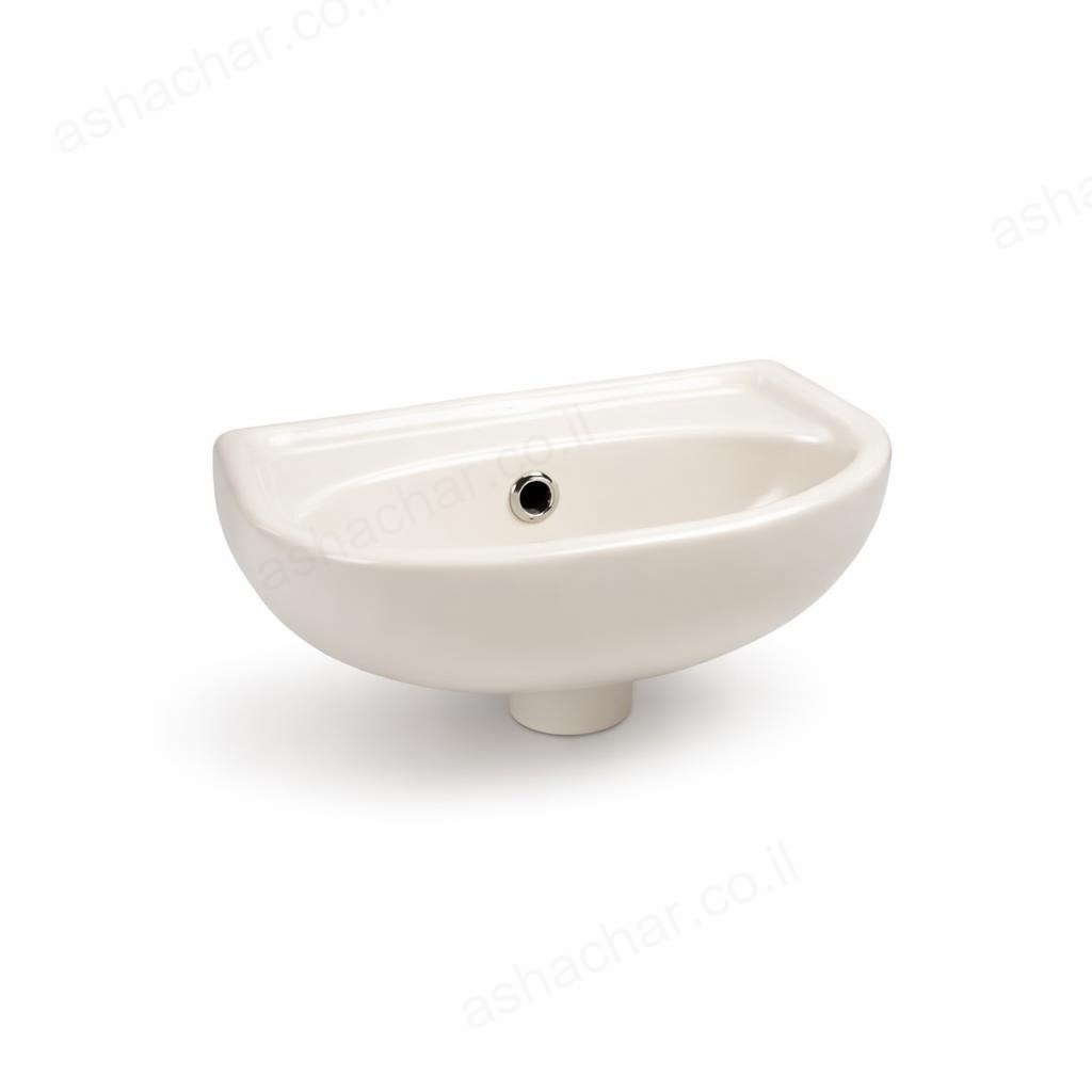 כיור 50 רחצה לבן בלי חור