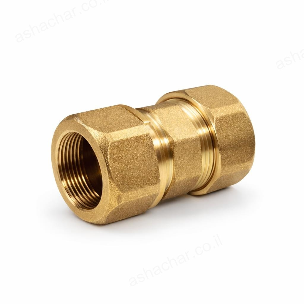 קופלונג טלסקופי נחושת 3/4 אינץ כפול