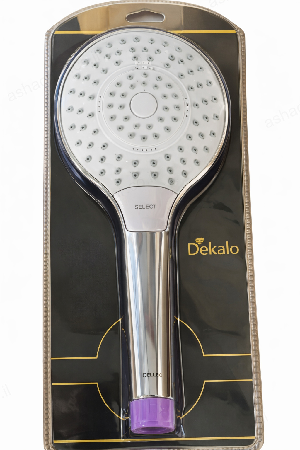 מקלחת יד קריסטל 3 מצבי זרימה פלוס לחצן דקלו