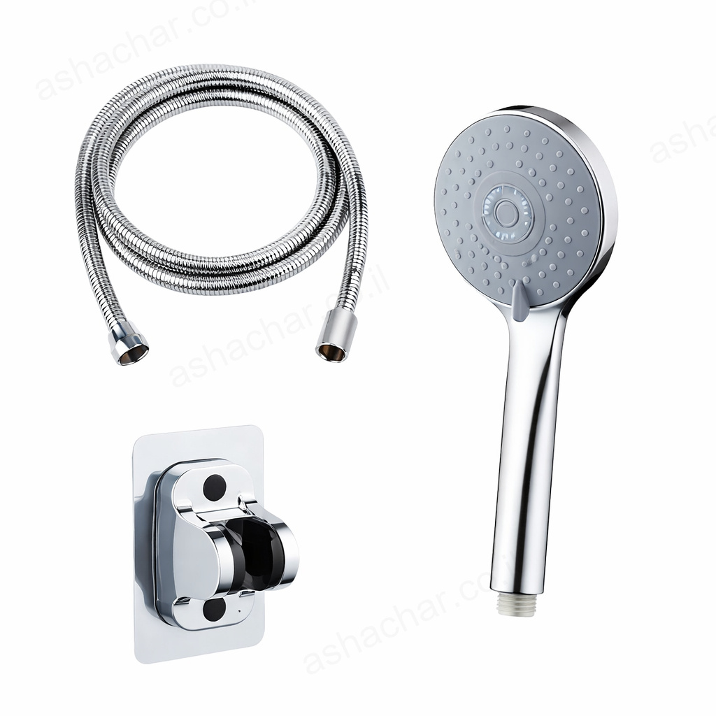 מערכת רחצה כנרת 3 מצבי זרימה עם מתלה מתכוונון דקלו