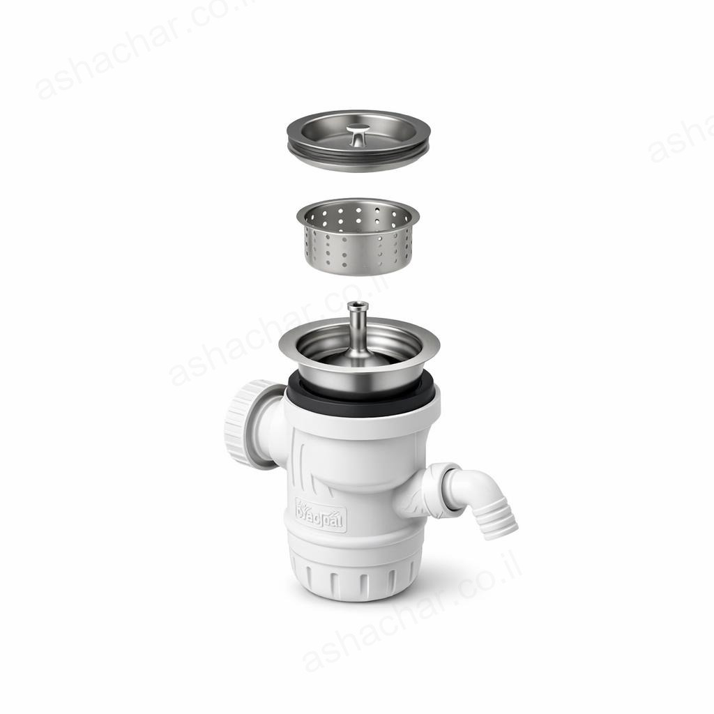 סיפון משולב 2 אמריקאי +וינטיל +מסננת עמוקה פרקטיקל