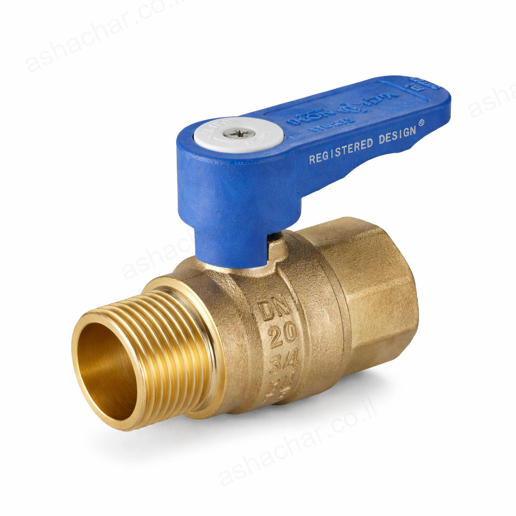 ברז כדורי 1/2 אינץ ח.פ. תקן איקן