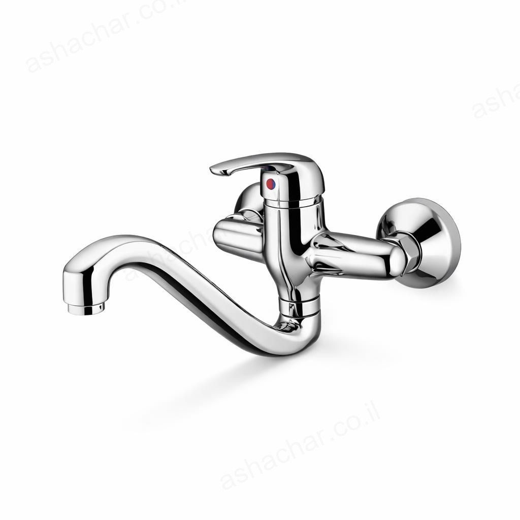 ברז קיר נחש ארוך ענבר 69038 מדגל